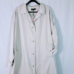 Pretty Little Thing Oversized Relaxed Fit Tan Trench Coat w/o Belt Size 10